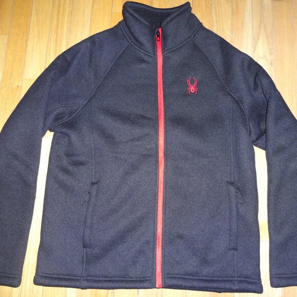 NWT Spyder Men's Core Sweater Heavy Weight Black Full Zip Jacket Size Medium - Picture 1 of 8